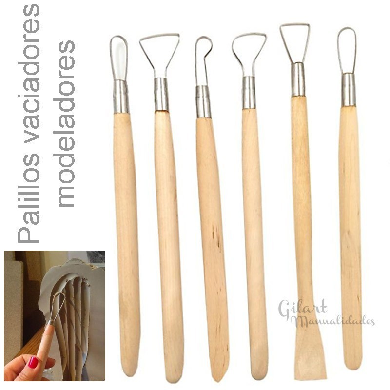 Palillos modeladores y vaciadores para barro Talens (set de 5 piezas)