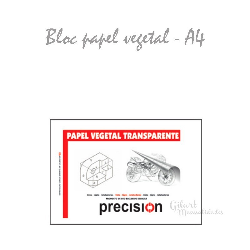 Bloc de papel vegetal precision A4 80 gr 50 hojas