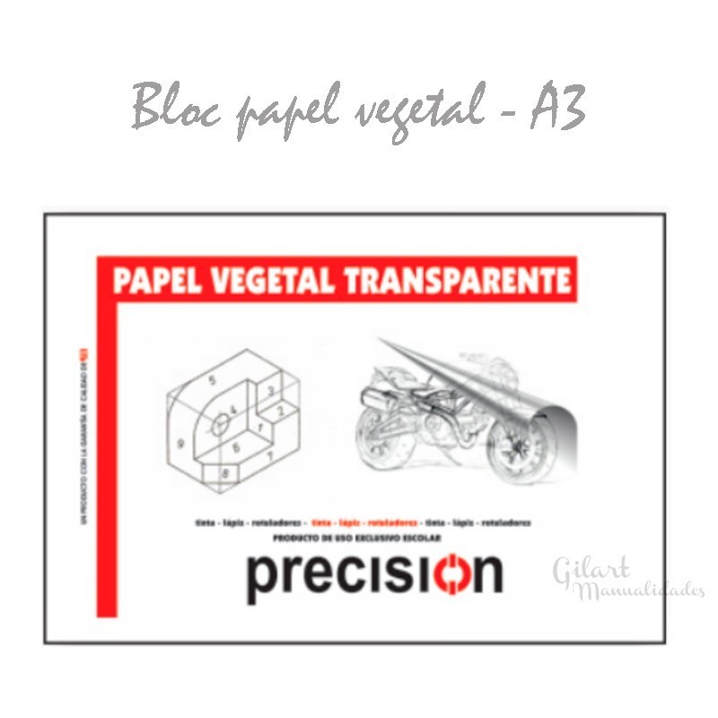 Bloc de papel vegetal precision A3 80 gr 50 hojas