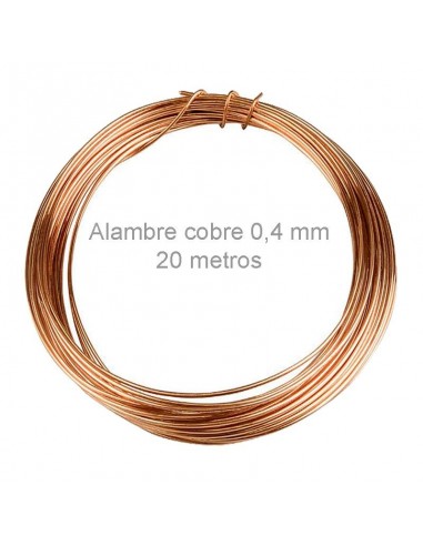 Alambre de cobre para manualidades en diferentes diámetros (0,4, 0,6 y 0,8 mm) para proyectos de electrónica y artesanía