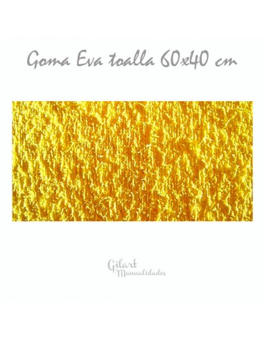 Goma Eva imitación toalla: ¡Creatividad en cada detalle! 
Amarilla