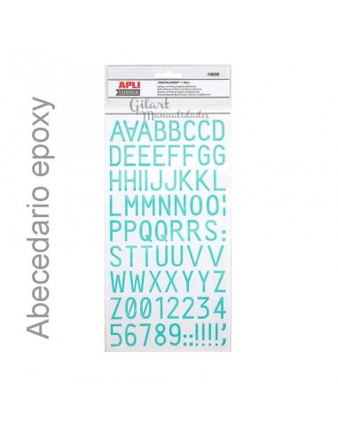 Stickers abecedario vinilo set 2 hojas Apli 13650: perfectos para scrapbooking y decoración.