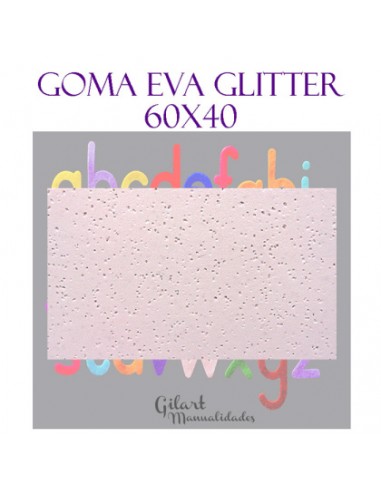 Goma Eva Glitter azul cielo 60x40 cm: Brillantez y versatilidad.