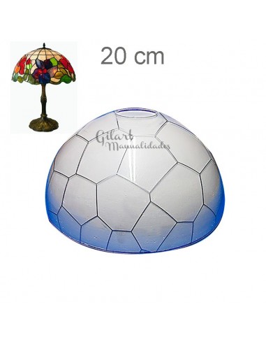 Pantalla metacrilato Tiffany falso Vitral 20 cm para una decoración elegante y colorida.