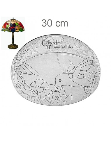 Transforma tu espacio con estilo con la pantalla metacrilato Tiffany falso 30 cm diseño Colibrí.