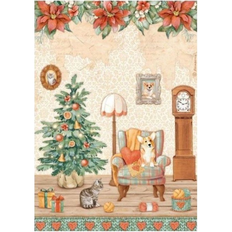 Papel arroz A4 All Around Christmas sweet room  DFSA4807