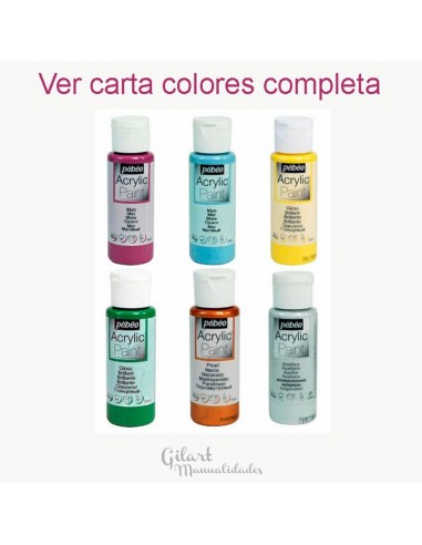 Carta de colores pintura acrílica de calidad Pebeo 59 ml