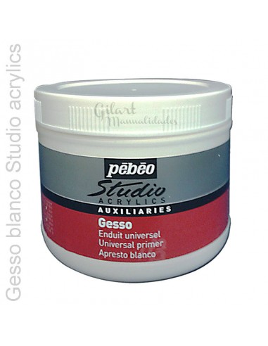 Prepara tus lienzos con el Gesso blanco universal Studio Acrylics Pebeo 500 ml
