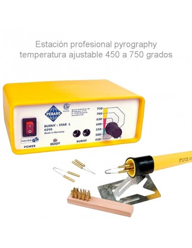 Pirograbador 20 W Pebaro: creatividad sin límites con 14 puntas intercambiables.