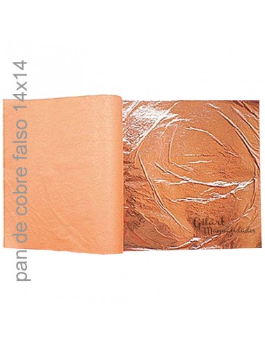 Pan de cobre imitación - Librito 25 h 14 x 14 cm para dorados y marcos.