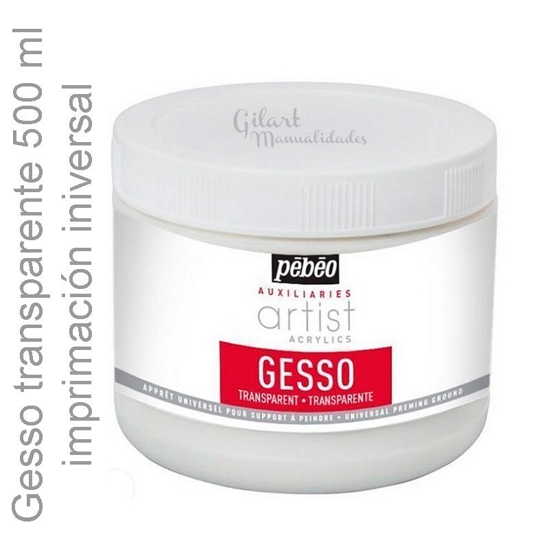 Gesso Transparente Pebeo 500 ml - Imprimación Universal Artistic