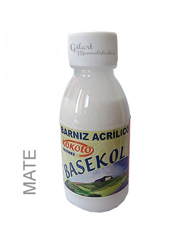 Barniz acrílico de alta calidad Basekol Kokolo 125 ml. brillante.