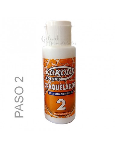 Craquelador Kokolo paso 2 de 65 ml: logra un aspecto envejecido con grietas perfectas.