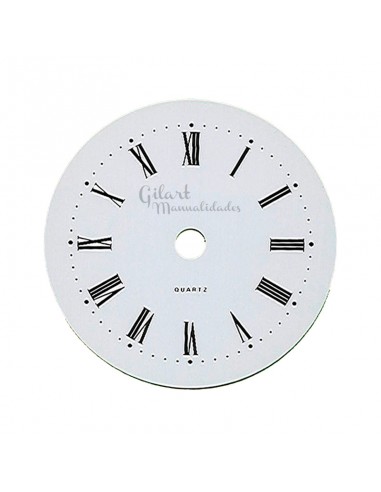 Esfera de reloj blanca con números romanos, disponible en 85 mm.