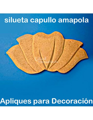 Silueta Capullo Amapola dm, para decorar y personalizar proyectos creativos.