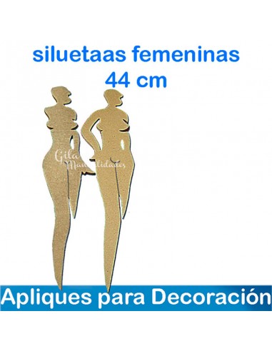 Silueta Mujer DM set 2 u 7858 de 440 mm, perfecta para decoraciones y manualidades.