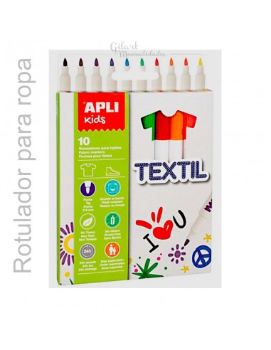 Rotuladores textil permanente Apli 18220, ¡crea y personaliza tus proyectos!