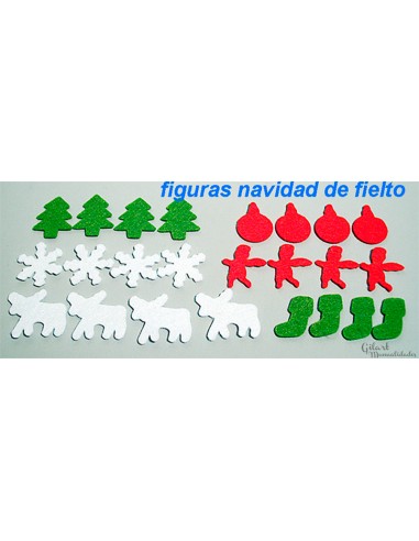 Descubre el secreto para decorar tu hogar con estilo y personalidad con este set de 24 piezas de fieltro figuras Navidad.