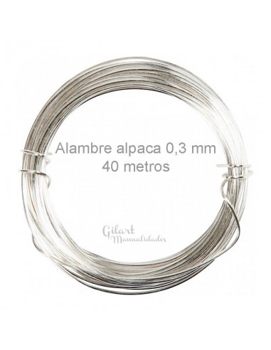 Alambre hilo de alpaca apli de 0,3 mm, ideal para joyería y manualidades.