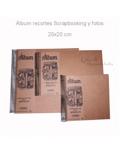 Álbum recuerdos precision 20x20 cm 430 g 15 hojas para scrapbooking y fotos