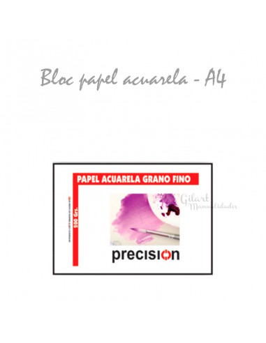 Bloc Acuarela Precision A4 200 grs con 12 hojas, ideal para artistas y principiantes.