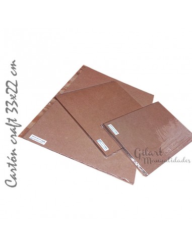 Kraft papel cartoncillo 33x23 cm, de 400 g, ideal para manualidades y proyectos creativos.