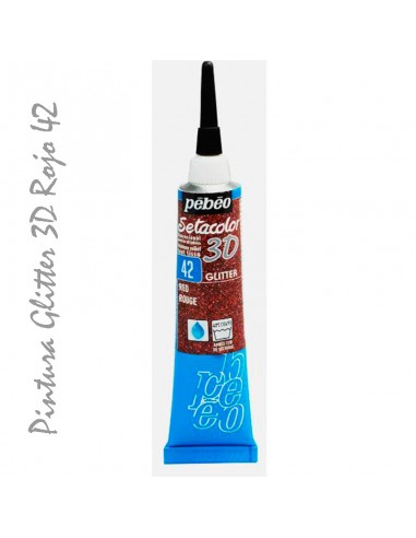 Setacolor 3D Glitter 20 ml - Pintura Brillante para Tela Pebeo