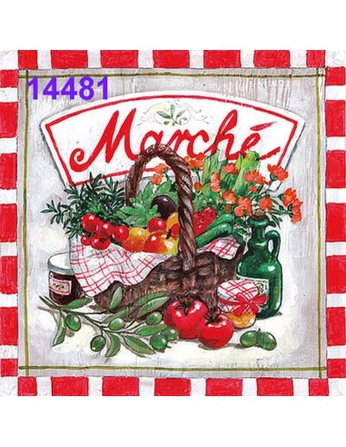 Servilletas Ambiente cesta marché, 33x33 cm, para celebraciones únicas.