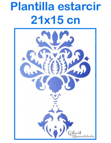 Stencil plantilla ornamento 21x15 cm ideal para decorar tus proyectos creativos.