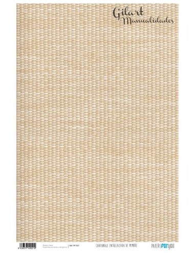 Papel cartonaje 32x48,3 cm PFY-1021 Entrelazado de mimbre ideal para scrapbooking.