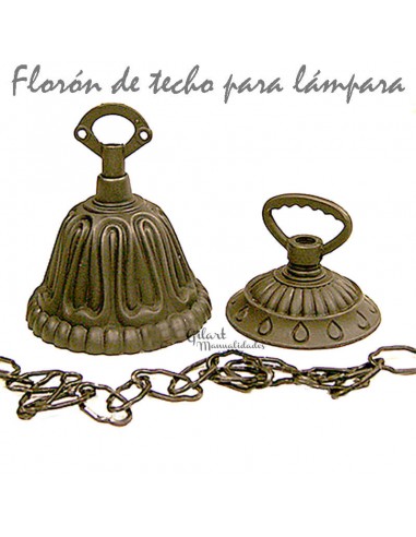 Florón lámpara de colgar tipo Tiffany 65 mm con cadena de 50 cm incluida.