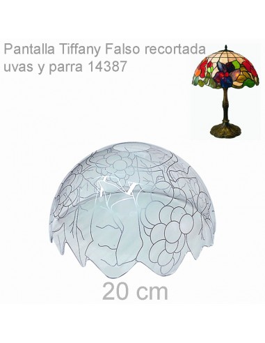 Pantalla metacrilato para lámpara Tiffany Uvas y parra 14387