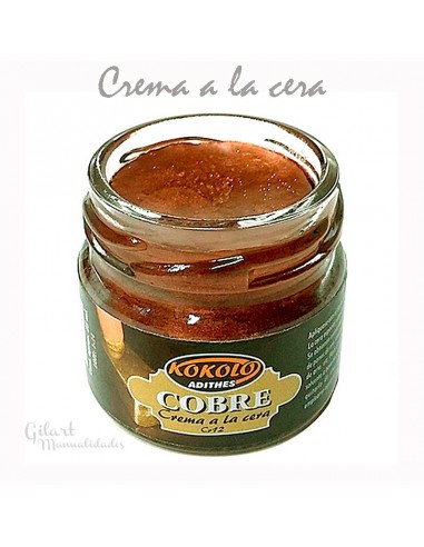 Kokolo Oros crema a la cera Adithes cobre 25 cc, ideal para restauración y detalles finos.