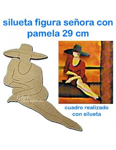 La Silueta Señora con pamela DM 7867 de 290 mm es perfecta para decoraciones artísticas.