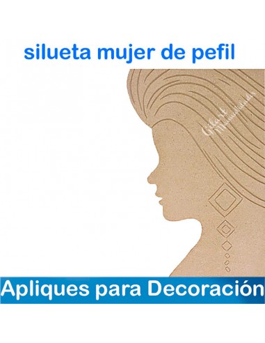 Silueta Mujer Perfil DM 6013 de 300x200 mm, ideal para decoraciones artísticas y manualidades.