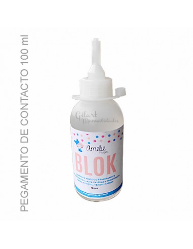 Pegamento de contacto Amelie block 100 ml, ideal para adherir múltiples materiales.