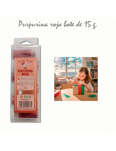 Purpurina roja Amelie de 15 g, el toque perfecto para tus creaciones brillantes.