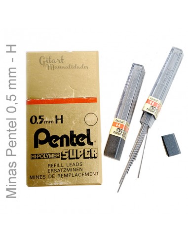 Minas Pentel 0.5 mm H súper hi-Polymer tubo 12 minas