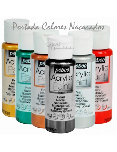 Portada pintura pebeo Acrylic colores nacarados 59 ml