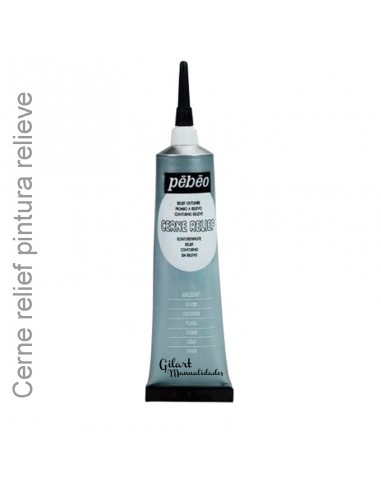 Crea efectos de relieve con el plomo líquido Cerne Relief Pebeo 20 ml, con un acabado plata brillante.