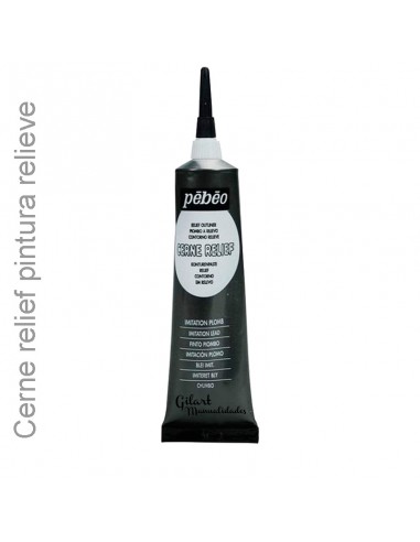 Crea efectos de relieve con el plomo líquido Cerne Relief Pebeo 20 ml, con un acabado plata brillante.