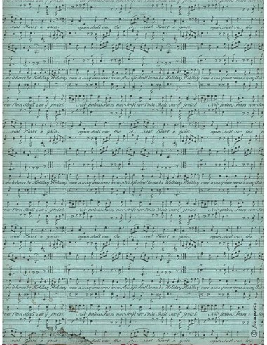 Papel de arroz Stamperia A4 Partitura de fondo DFSA4967