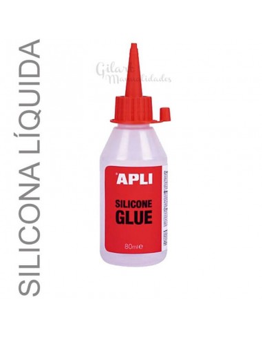 Cola de silicona líquida Apli 100 ml, ideal para manualidades y proyectos escolares.