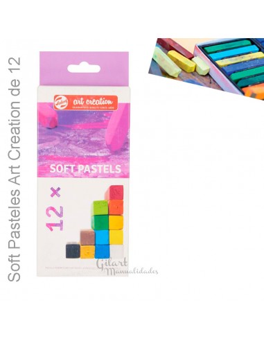 Set de pasteles suaves Talens Art Creation 12 colores vibrantes, perfecto para tus proyectos artísticos.