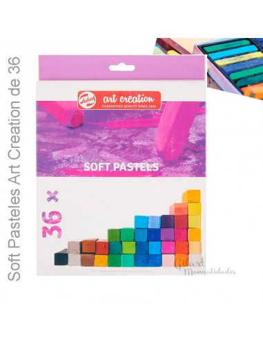 Set Talens Art Creation, pasteles suaves, 36 colores vibrantes, ideal para dibujos.