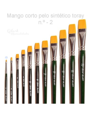 Pinceles planos Gilart pelo Toray serie 2244 para artistas | Gilart