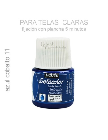 Pintura textil Setacolor Tejidos Claros 45 m Pebeo para aplicar con pincel o aerógrafo.