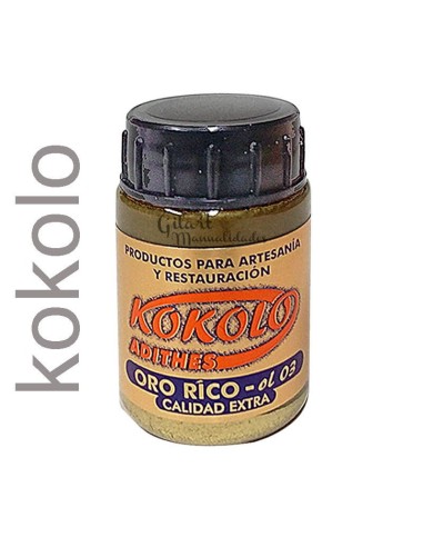 Oro Líquido Rico al Alcohol Kokolo Adithes 40 ml, acabado dorado intenso