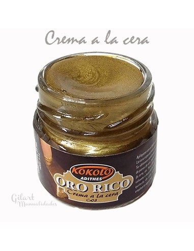 Oro rico crema a la cera Kokolo 25 cc - dorado sin goteo