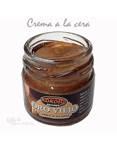 Oro viejo crema a la cera Kokolo 25 cc - Dorado sin goteo.